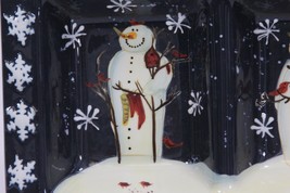 Snowman Divided Dish Mary Beth Baxter Christmas 19&quot; - £14.09 GBP