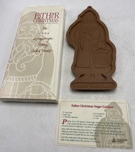 Longaberger Father Christmas Cookie Mold Vintage 1990 Pottery Original Box - $14.69