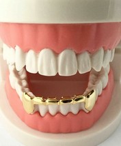 Hip Hop 14K Gold Plated Teeth Grills Half Bar Bridge Grillz Bottom Lower S001-H - £6.68 GBP