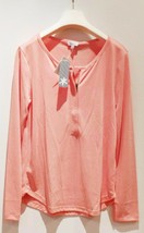 Splendid ST9190 Light Peach Zip Soft Modal Blend Blouse Top Shirt ( Xs ) - £95.16 GBP