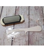 VINTAGE 80s ESTEE LAUDER Foldable Travel Pop Up Hair Brush w/ Mirror + C... - $23.36