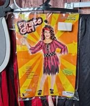Pirate Girl Kids Buccaneer Halloween Dress-Up Costume-8-10 Medium #3246 VGUC  - £11.18 GBP