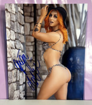 Gigi Dolin Sexy Leopard Bikini Signed Autograph 8x10 Wwe Wcw Tna Aew Nwa Nxt - £30.71 GBP