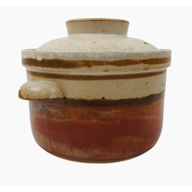 Takahashi Pottery Food Canister Jar Lid Hand Decorated San Francisco Earth Tone - £25.32 GBP