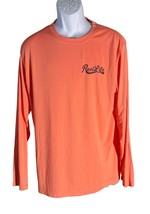 REEL LIFE Men&#39;s Long Sleeve Pullover T-Shirt Peach Large - $11.87