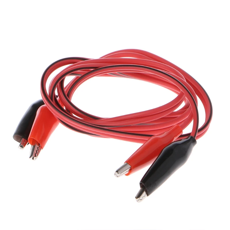 House Home A Red &amp; Black Test Leads with Crocodile Clips Alligator Jumper Cable  - £19.81 GBP