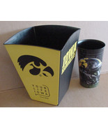 IOWA HAWKEYES POPCORN Bucket &amp; KINNECK STADIUM Coca-Cola Drink Cup - Gam... - $16.14 CAD