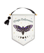 Way To Celebrate Halloween Purple &amp; White Printed Fabric Banner Wall Decor - $254.49 MXN