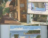  St Augustine Florida Booklet 4 Linen Postcards &amp; 3 Color Photos Sets - £17.36 GBP