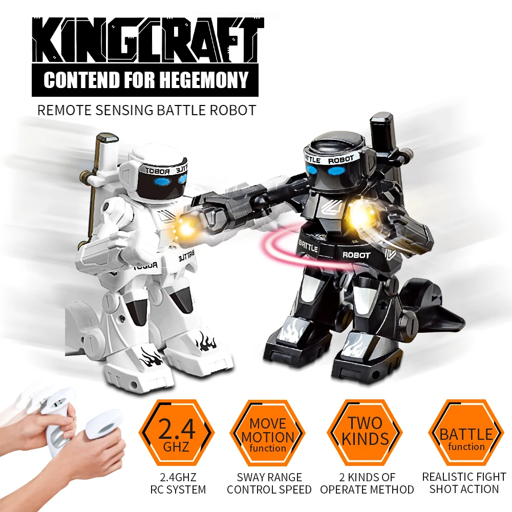 Rc Robot Toys For Kids With Cool Light Sound Effects Gesture Sensing Remote - £27.83 GBP+