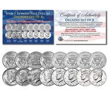 JFK Half Dollars Decades Collection U.S. 8-Coin Full Set of 8 YEARS Unci... - $42.95