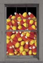 WOW Windows Candy Corn Thanksgiving or Halloween Window Poster Decoration - £9.82 GBP