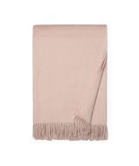 Sferra Dorsey Rose 100% Cashmere Throw Blanket Pink Fringed Solid 50&quot; x ... - $260.00