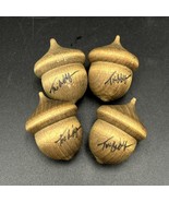 Cairn Studio Wooden Acorns Artist Original Tim Wolfe Hand Carved Signed - $28.98