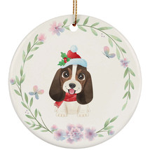 Cute Basset Hound Dog Ornament Wreath Christmas Gift Tree Decor For Puppy Lover - £11.61 GBP