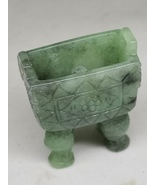 Icy Ice Green 100% Natural Burma Jadeite Jade Four-legged Tripod Hand Piece - £621.56 GBP