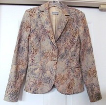 STEILMANN GERMANY Jacket Coat Blazer Paisley Cotton Jacquard Look Vintag... - $38.80