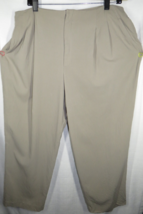 Women&#39;s Size 14 Beige Silk Blend Pleated Trousers, Pockets, Linda Allard - £8.68 GBP