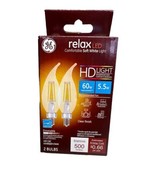 General Electric Relax Soft Light 60w  500L Candelabra Base 2 Bulbs - €15,19 EUR