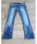 Vigoss Jeans Womens W29 L33 The New York Boot Cut Sequin Flap Pockets Bl... - $44.99