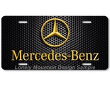 Mercedes-Benz Inspired Art Gold on Mesh FLAT Aluminum Novelty License Ta... - $17.99
