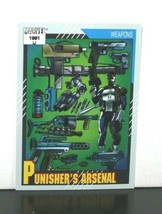 1991 Impel Marketing Card #132 Punisher&#39;s Arsenal Marvel Universe - £2.32 GBP