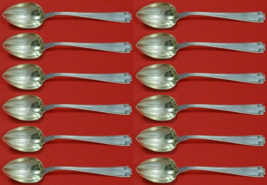 Etruscan by Gorham Sterling Silver Grapefruit Spoon Custom Set 12 pcs 6" Fluted - $787.05