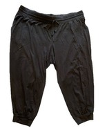 AnyBody Cozy Knit Black Cropped Pull On Jogger Pants Size 2XP - $32.57 CAD
