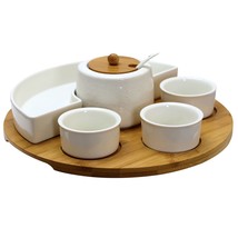 Elama Signature 8 Piece Appetizer Serving Set with 4 Serving Dishes, Cen... - $61.87