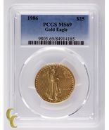 1986 Oro 1/2 Oz. American Eagle Selezionato By PCGS Come MS-69! Ottimo L... - $47,949.87 MXN