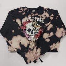 No Boundaries Cropped Graphic Sweatshirt “Love Lives Forever” Juniors Sz M (7-9) image 15