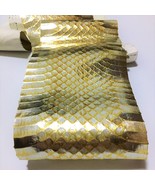 Fancy Metallic Snake Skin SNAKESKIN Genuine Leather Tanned HIDE Gold - $370.49 MXN - $455.68 MXN