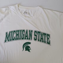 Russell Athletic Michigan State White Short Sleeve T-Shirt Size M (38-40) image 5
