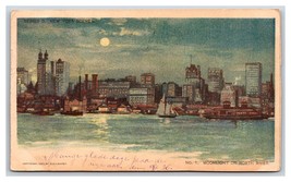 North River Skyline Night View New York Citty Hearst Newspaper UDB Postcard R27 - £3.96 GBP