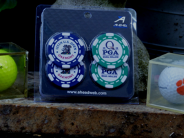 US Open 2025 /PGA Championship 2025  Clay Poker Chip 2pcs  Blue Gr Poker... - $22.87 CAD