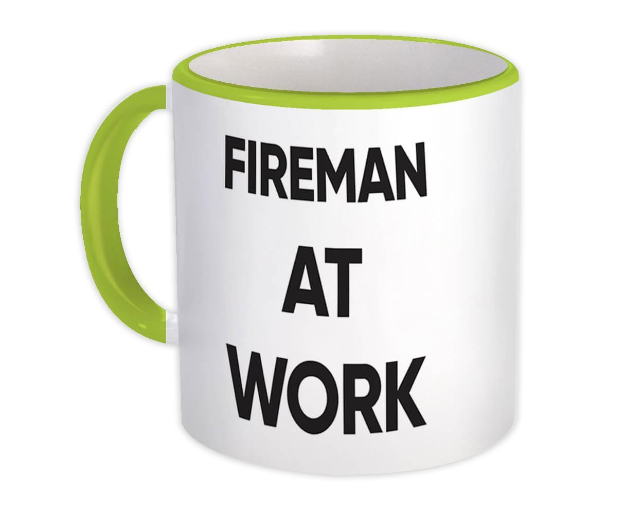 FIREMAN At Work : Gift Mug Job Profession Office Coworker Christmas Item image 7