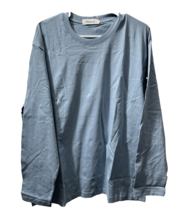 Unisex 100% Cotton Long Sleeve T-Shirt  Blue Sz XXL -see measurements NWT - $15.87