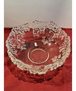 Vintage Mikasa 8.75” Carmen Crystal Bowl Walther Glas West Germany Flora... - $18.80