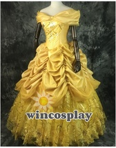 Princess Belle Cosplay Costume Custom-made belle Yellow cosplay dress - £116.03 GBP