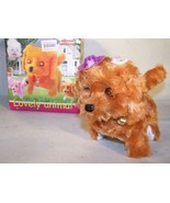 FUZZY WALKING BARKING TOY MOVING DOG play pet battery operated NEW LIGHT... - $6.64