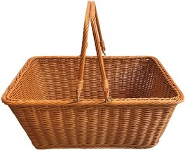 Rectangular Wicker Storage Basket, Brown 16, Storage Bins, And Storage - £35.62 GBP