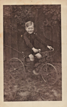 Happy Young Boy On TRICYCLE~1910s Real Photo British Postcard - £8.04 GBP