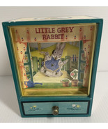 Little Grey Rabbit Margaret Tempest 1989 Music Box Dancing Bunny Sankyo ... - £33.23 GBP