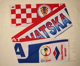 Croatia double sided fan scarf 2002 Korea Japan World cup soccer football #1 - £32.57 GBP