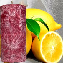 Lemon Fresh Linen Scented Palm Wax Pillar Candle Hand Poured - £19.54 GBP+