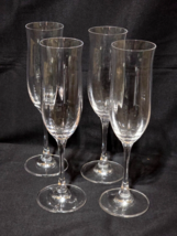 Orrefors FLUTED TWIST 8.7&quot; Spiral Bowl Champagne Flute - Retired Set Of 4 - MINT - $72.06