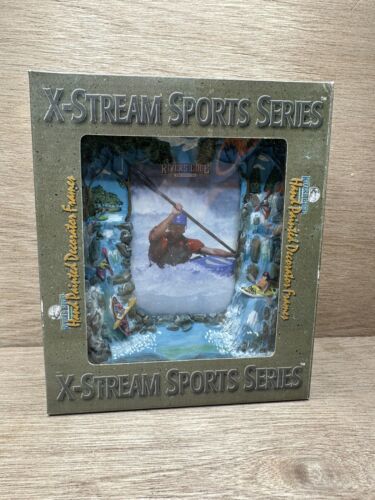 Rivers Edge Whitewater Kayak  X-STREAM SPORTS SERIES Hand Painted Picture Frame - $19.80