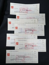 1971 Piqua Ohio Coca Cola Bottling Co - 7 Bank Check Checks Payroll Comp... - £15.82 GBP