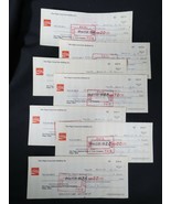 1971 Piqua Ohio Coca Cola Bottling Co - 7 Bank Check Checks Payroll Comp... - $19.80