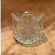 Vintage Shannon Cut Lead Crystal Tulip Shaped Candy Bowl/Dish (1940s) - £21.03 GBP